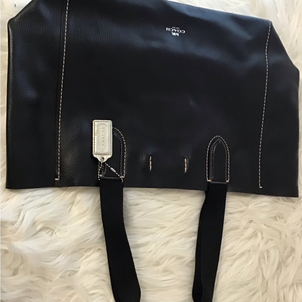 Coach 58660 Pebble Leather Derby Tote Bag In Black EUC - Picture 16 of 16